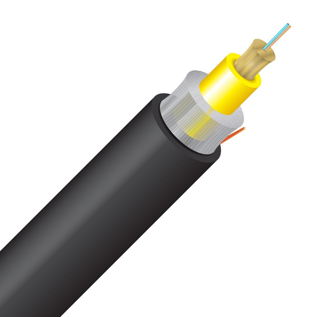 SSF™ 2 Strand OS2 Rugged Micro Distribution Indoor/Outdoor - 1000ft Spool